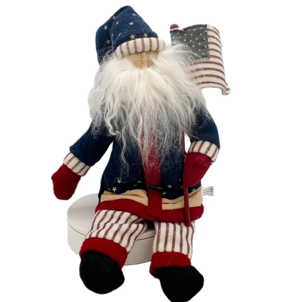 Primitive Americana Patriotic Santa Doll 16